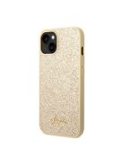 Guess Glitter Flakes Metal Logo Apple iPhone 14 Plus hátlap tok, arany