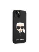 Karl Lagerfeld Head Liquid szilikon hátlap tok Apple iPhone 14 Plus, fekete