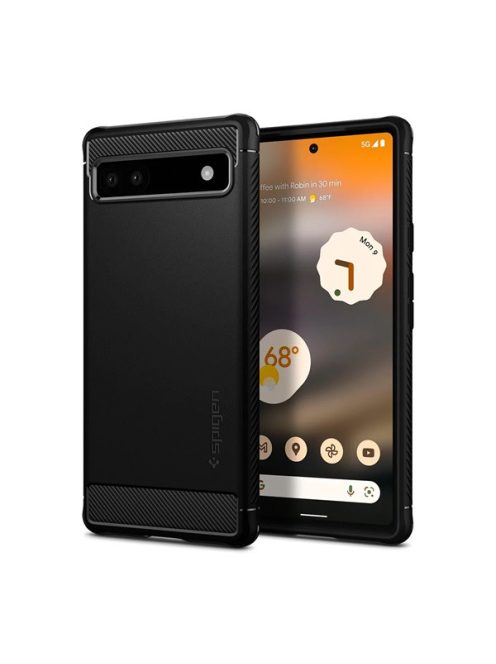 Spigen Rugged Armor Google Pixel 6a tok, Matte Black, fekete