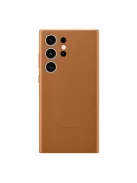 Samsung Galaxy S23 Ultra Leather Cover, gyári bőr tok, barna, EF-VS918LA