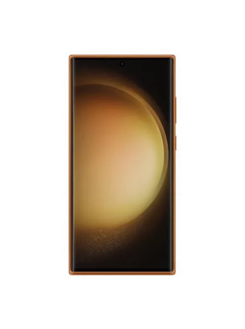 Samsung Galaxy S23 Ultra Leather Cover, gyári bőr tok, barna, EF-VS918LA