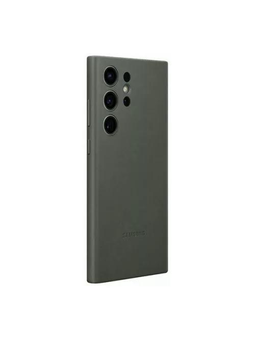 Samsung Galaxy S23 Ultra Leather Cover, gyári bőr tok, zöld, EF-VS918LG
