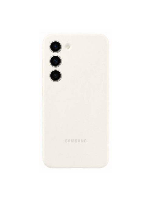 Samsung Galaxy S23 Silicone Case, gyári szilikon tok, krém, EF-PS911TU