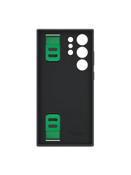 Samsung Galaxy S23 Ultra Silicone Grip, gyári szilikon tok, fekete, EF-GS918TB