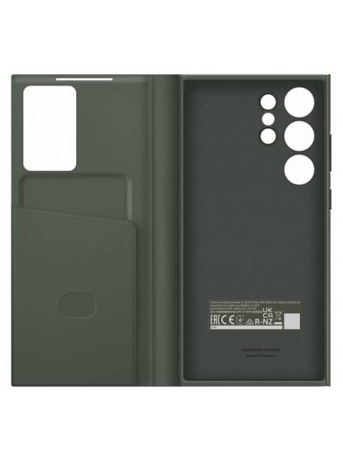 Samsung Galaxy S23 Ultra Smart View Wallet, gyári flip tok, zöld, EF-ZS918CG