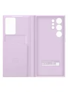 Samsung Galaxy S23 Ultra Smart View Wallet, gyári flip tok, levendula, EF-ZS918CV