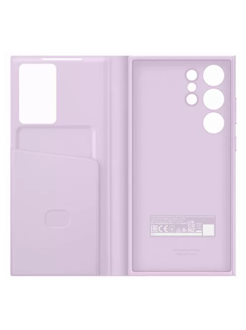 Samsung Galaxy S23 Ultra Smart View Wallet, gyári flip tok, levendula, EF-ZS918CV