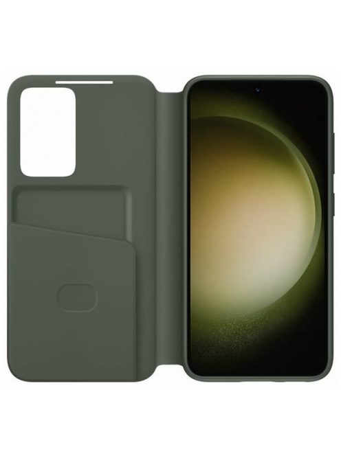 Samsung Galaxy S23 Smart View Wallet, gyári flip tok, zöld, EF-ZS911CG