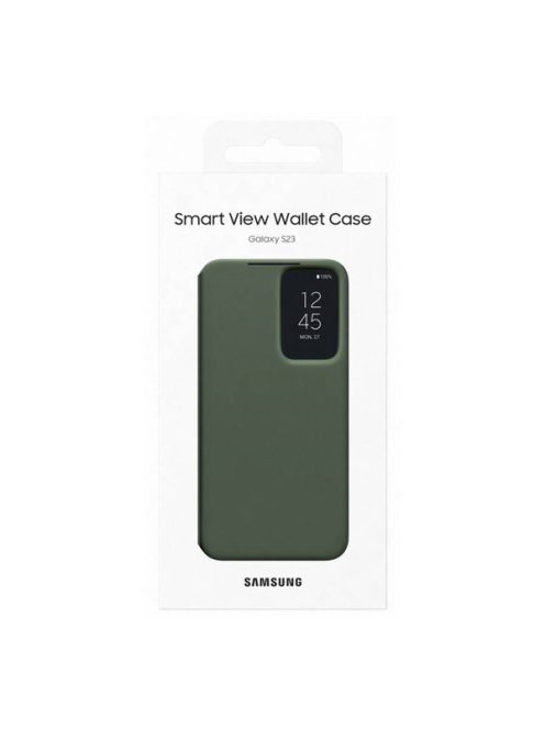 Samsung Galaxy S23 Smart View Wallet, gyári flip tok, zöld, EF-ZS911CG