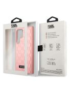 Karl Lagerfeld 3D Monogram Samsung Galaxy S23 Ultra, szilikon tok, rózsaszín