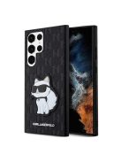 Karl Lagerfeld Saffiano Monogram Samsung Galaxy S23 Ultra, szilikon tok, fekete