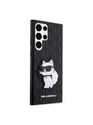 Karl Lagerfeld Saffiano Monogram Samsung Galaxy S23 Ultra, szilikon tok, fekete