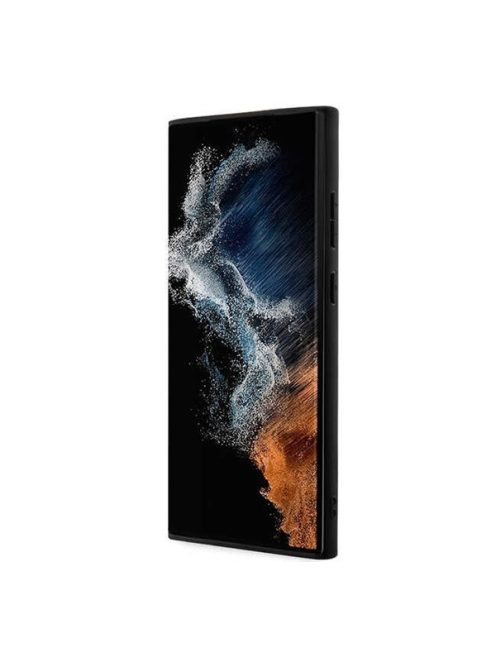 Karl Lagerfeld Saffiano Monogram Samsung Galaxy S23 Ultra, szilikon tok, fekete