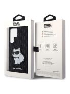 Karl Lagerfeld Saffiano Monogram Samsung Galaxy S23 Ultra, szilikon tok, fekete