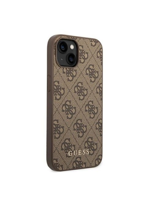 Guess 4G Metal Gold Apple iPhone 14 Plus hátlap tok, barna