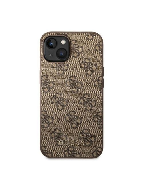 Guess 4G Metal Gold Apple iPhone 14 Plus hátlap tok, barna