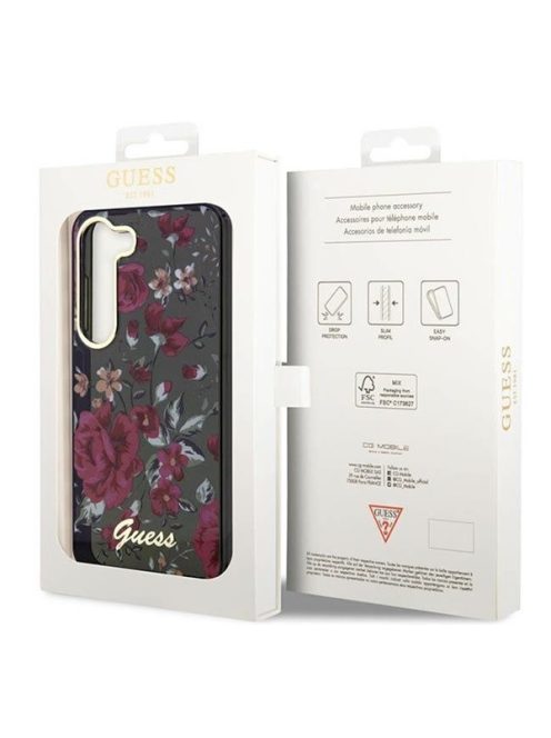 Guess Flower Collection Samsung Galaxy S23 hátlap tok , keki