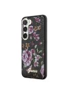 Guess Flower Collection Samsung Galaxy S23 hátlap tok , fekete
