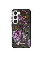 Guess Flower Collection Samsung Galaxy S23 hátlap tok , fekete