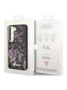 Guess Flower Collection Samsung Galaxy S23 hátlap tok , fekete