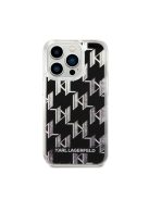 Karl Lagerfeld Liquid Glitter Monogram Apple iPhone 14 Pro hátlap tok, fekete