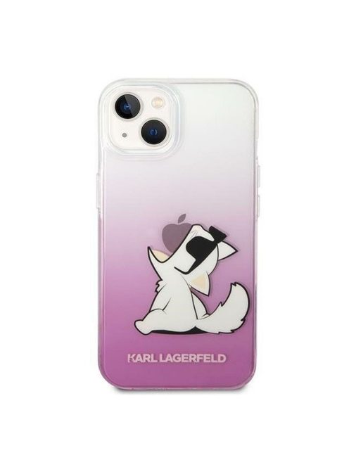 Karl Lagerfeld Choupette Fun Apple iPhone 14 Plus hátlap tok, rózsaszín