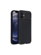 Forcell Carbon Premium Apple iPhone 12 / 12 Pro karbon mintás szilikon tok, fekete