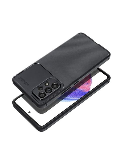 Forcell Carbon Premium Samsung Galaxy A32 LTE ( 4G ) karbon mintás szilikon tok, fekete