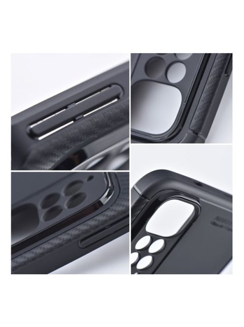 Forcell Carbon Premium Xiaomi 12T / 12T PRO karbon mintás szilikon tok, fekete