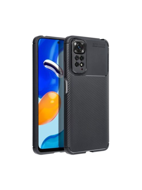 Forcell Carbon Premium Xiaomi Redmi 9A / 9AT karbon mintás szilikon tok, fekete