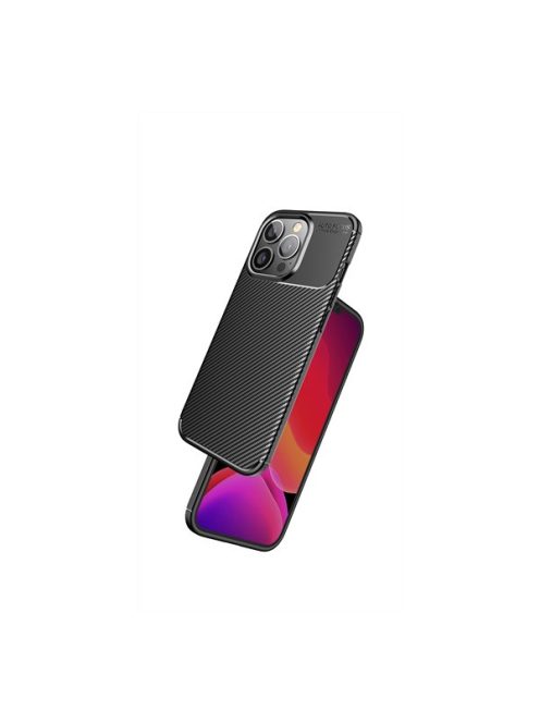 Forcell Carbon Premium Xiaomi Redmi 9A / 9AT karbon mintás szilikon tok, fekete