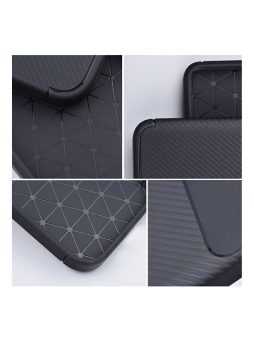 Forcell Carbon Premium Xiaomi Redmi 9C karbon mintás szilikon tok, fekete