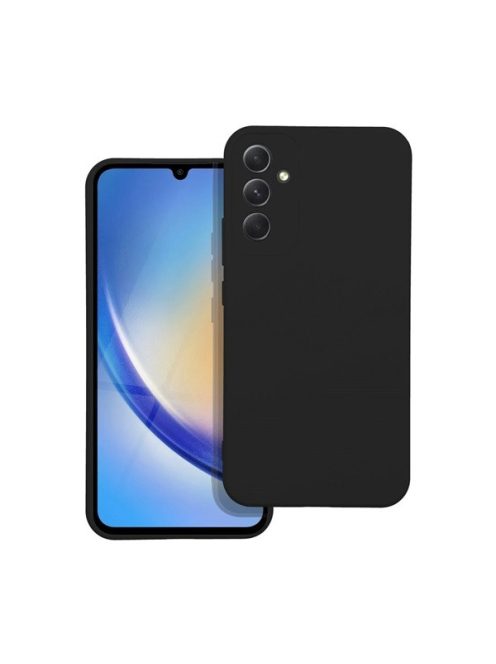 Forcell Silicone  Samsung Galaxy A34 5G  szilikon tok, fekete