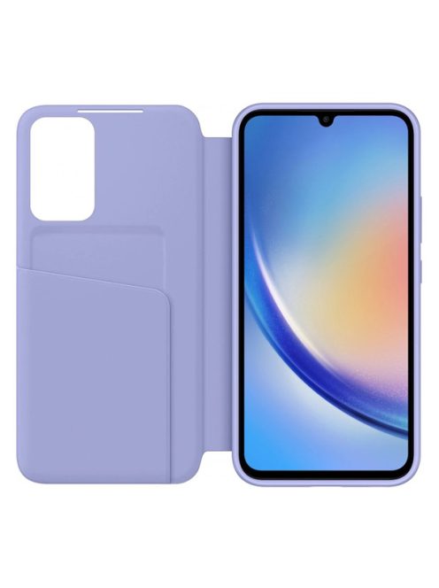 Samsung Galaxy A34 5G Smart View Wallet, gyári flip tok, áfonya, EF-ZA346CV