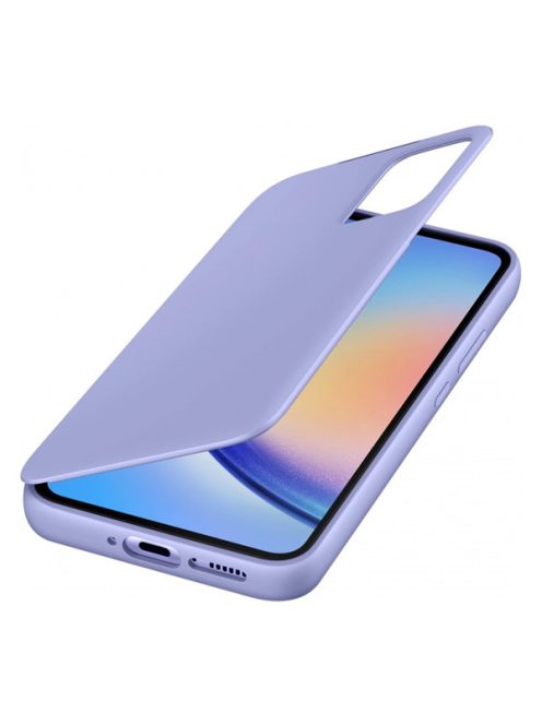 Samsung Galaxy A34 5G Smart View Wallet, gyári flip tok, áfonya, EF-ZA346CV