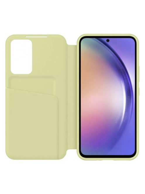 Samsung Galaxy A54 5G Smart View Wallet, gyári flip tok, lime, EF-ZA546CG