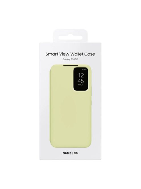 Samsung Galaxy A54 5G Smart View Wallet, gyári flip tok, lime, EF-ZA546CG