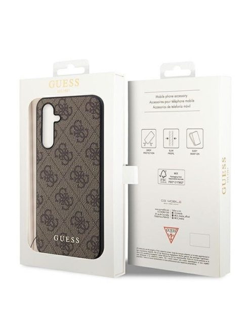 Guess 4G Charms Samsung Galaxy A54 5G szilikon tok, barna