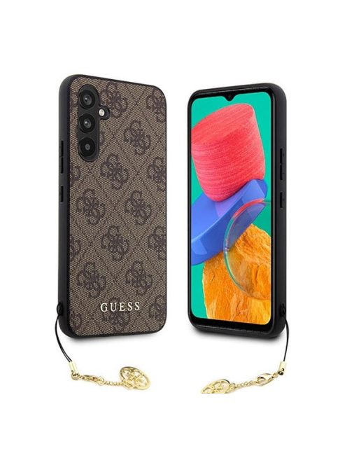 Guess 4G Charms Samsung Galaxy A54 5G szilikon tok, barna