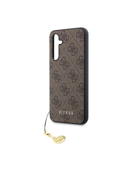 Guess 4G Charms Samsung Galaxy A54 5G szilikon tok, barna