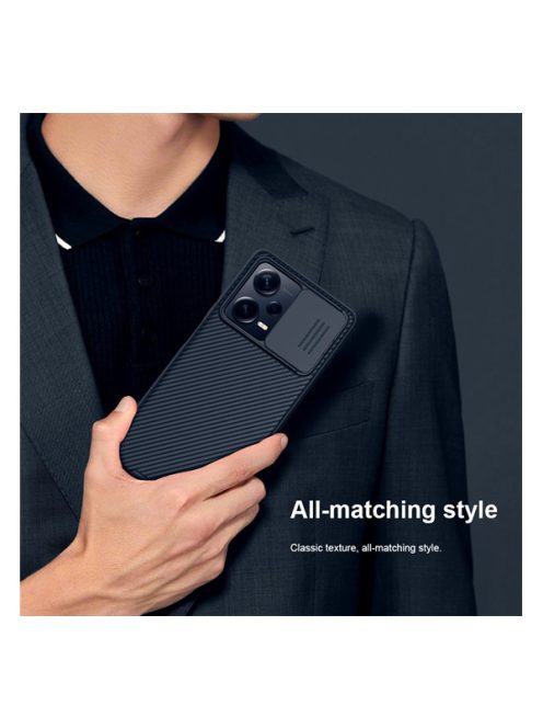 Nillkin CamShield Pro Xiaomi Redmi Note 12 Pro+ 5G műanyag hátlap tok, Fekete