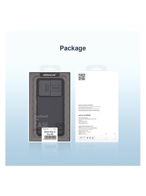 Nillkin CamShield Pro Xiaomi Redmi Note 12 Pro+ 5G műanyag hátlap tok, Fekete