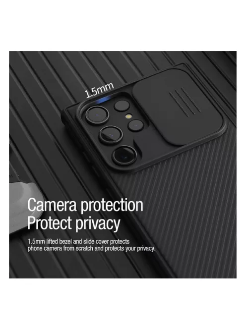 Nillkin CamShield Pro Samsung Galaxy S23 Ultra mágneses műanyag hátlap tok, Fekete
