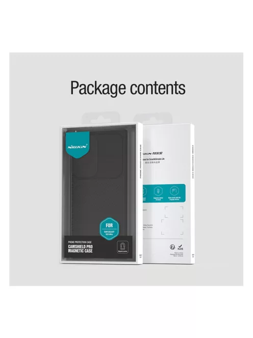 Nillkin CamShield Pro Samsung Galaxy S23 Ultra mágneses műanyag hátlap tok, Fekete