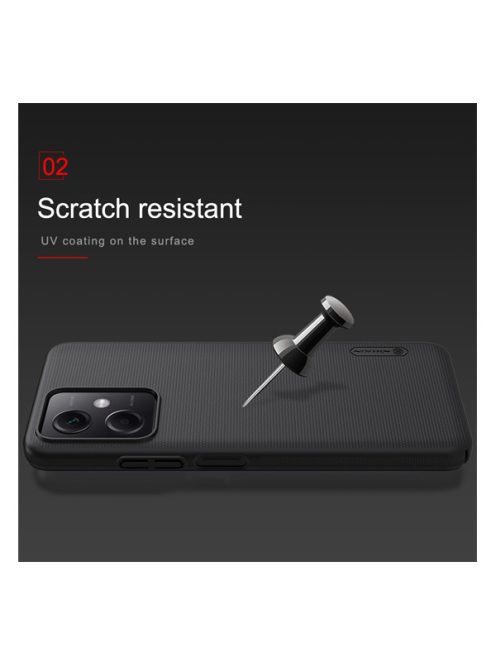 Nillkin Super Frosted Xiaomi Redmi Note 12 5G/Poco X5 5G műanyag tok, Fekete