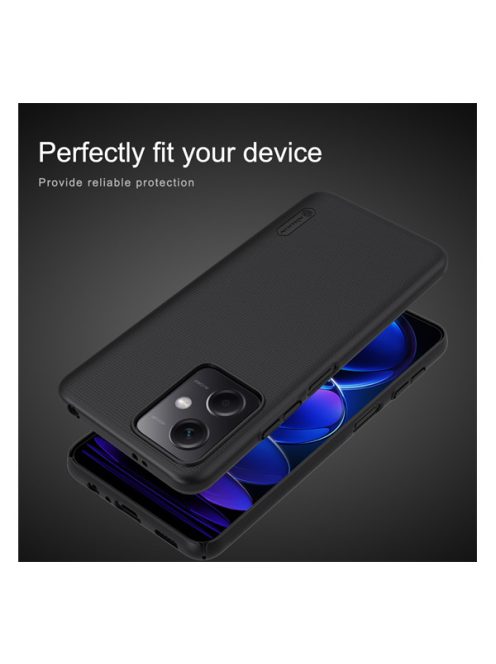 Nillkin Super Frosted Xiaomi Redmi Note 12 5G/Poco X5 5G műanyag tok, Fekete