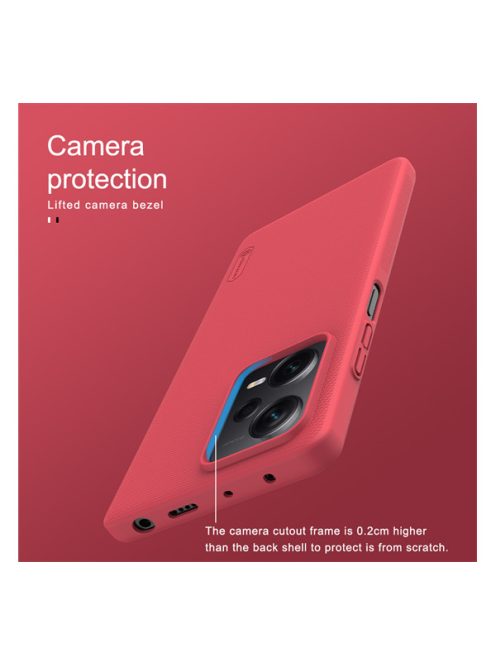 Nillkin Super Frosted Xiaomi Redmi Note 12 Pro+ 5G műanyag tok, Piros