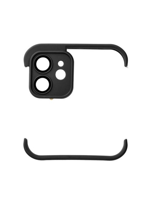 Mini bumper szilikon tok, Apple iPhone 12, fekete