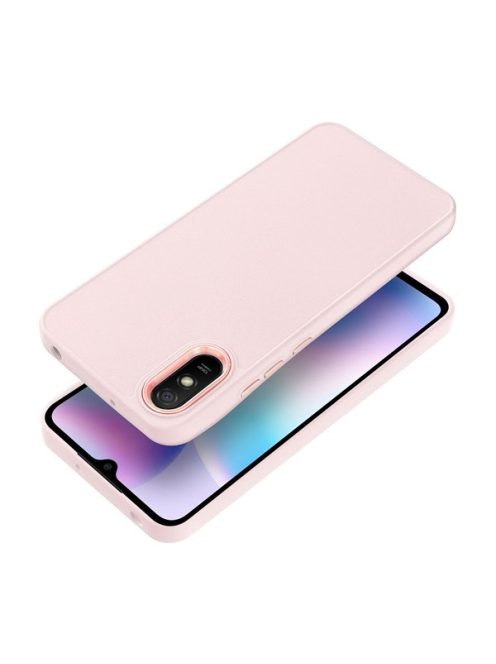 Frame Xiaomi Redmi 9AT/Redmi 9A közepesen ütésálló tok kameravédő kerettel, rózsaszín