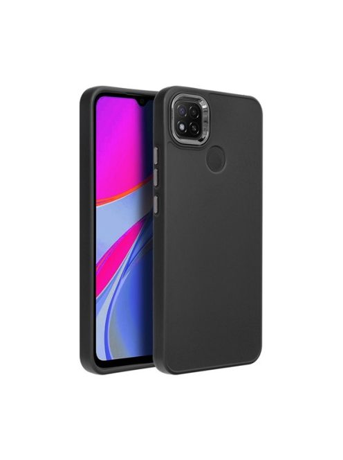 Frame Xiaomi Redmi 9C/9C NFC közepesen ütésálló tok kameravédő kerettel, fekete